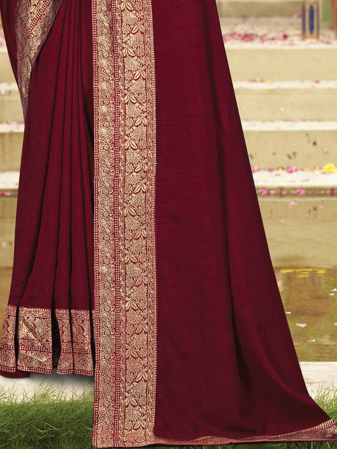 Kalini Zari Embroidered Kanjeevaram Saree - Distacart