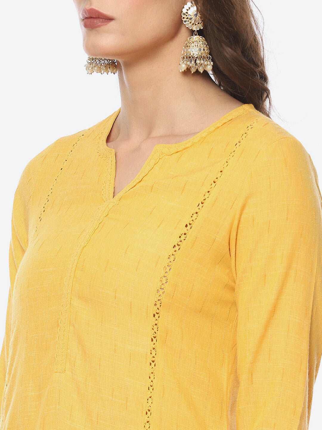 Biba Women Notched Neck Kurta with Salwar & With Dupatta - Distacart