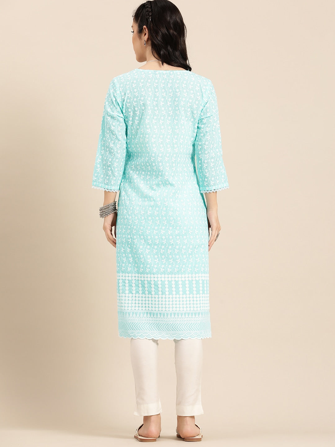 Sangria Women Ethnic Motifs Embroidered Kurta - Distacart