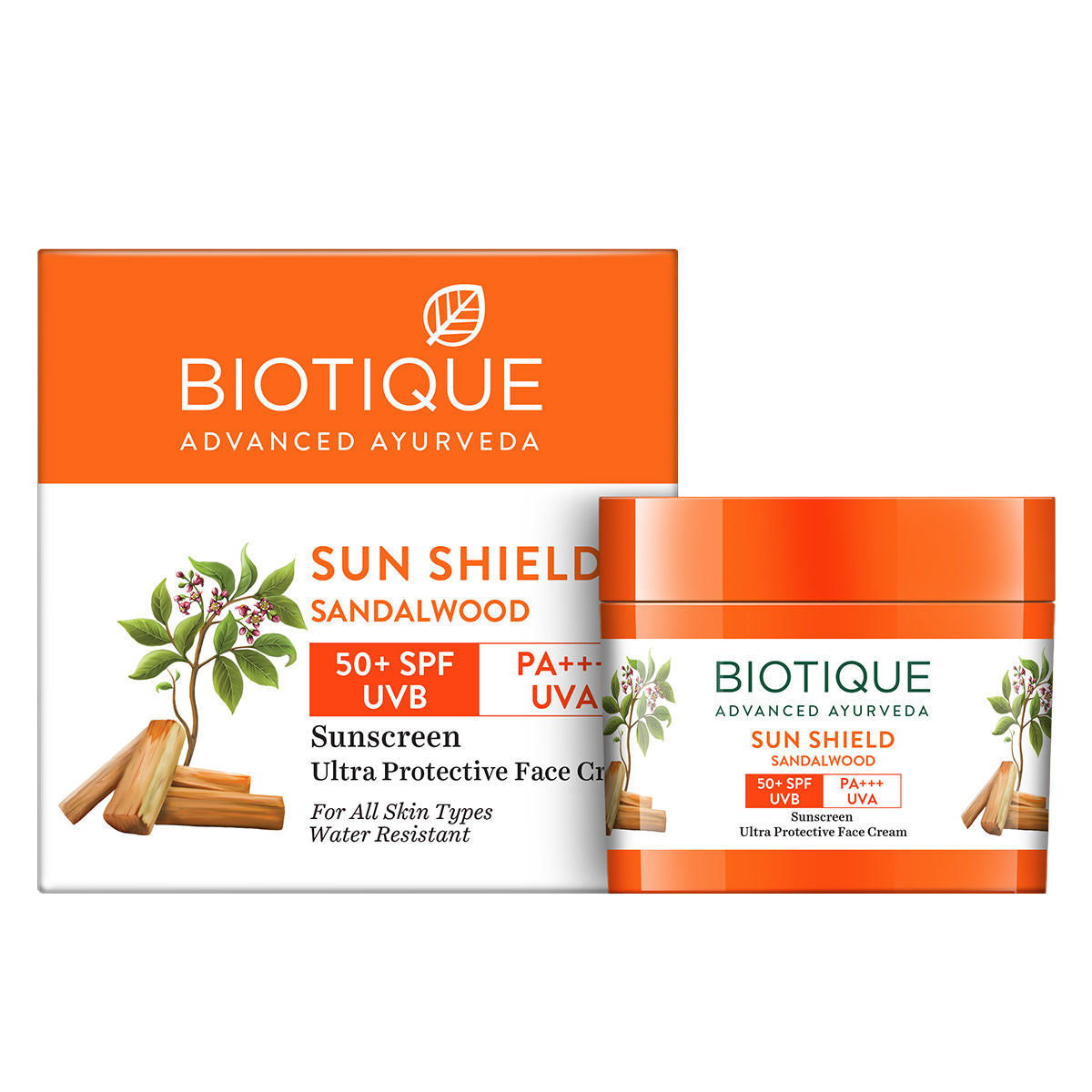 Biotique Advanced Ayurveda Sun Shield sandalwood 50+SPF UVB Sunscreen - Distacart