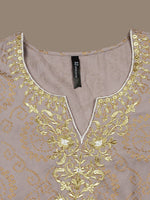 Thumbnail for HERE&NOW Embroidered Bandhani Printed Notched Neck Thread Work Anarkali Kurta - Distacart