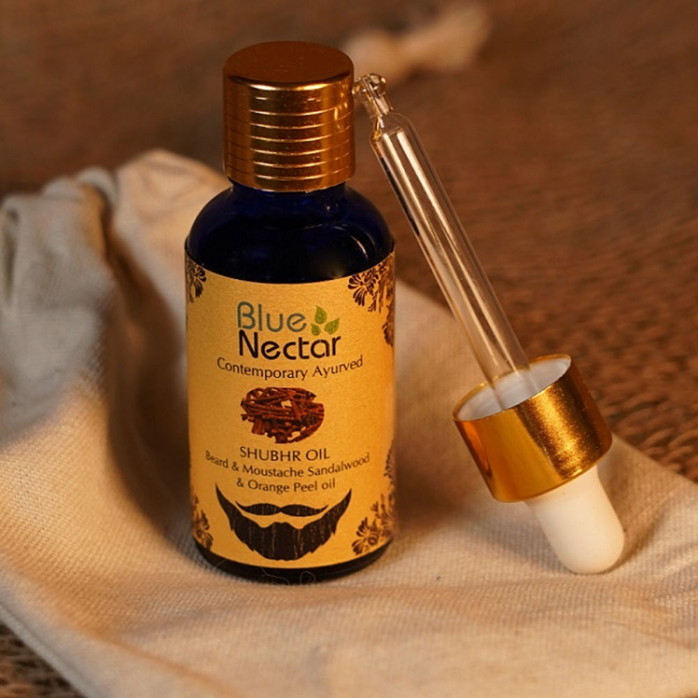 Blue Nectar Shubhr Beard & Moustache Oil with Sandalwood & Orange Peel 30 ml