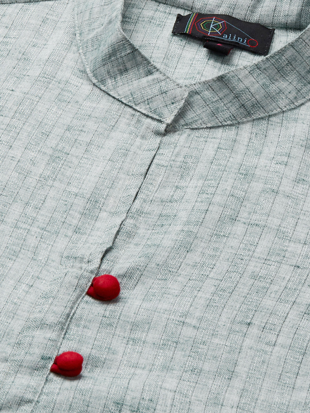 Kalini Women Blue Pure Cotton Self Striped Kurta - Distacart