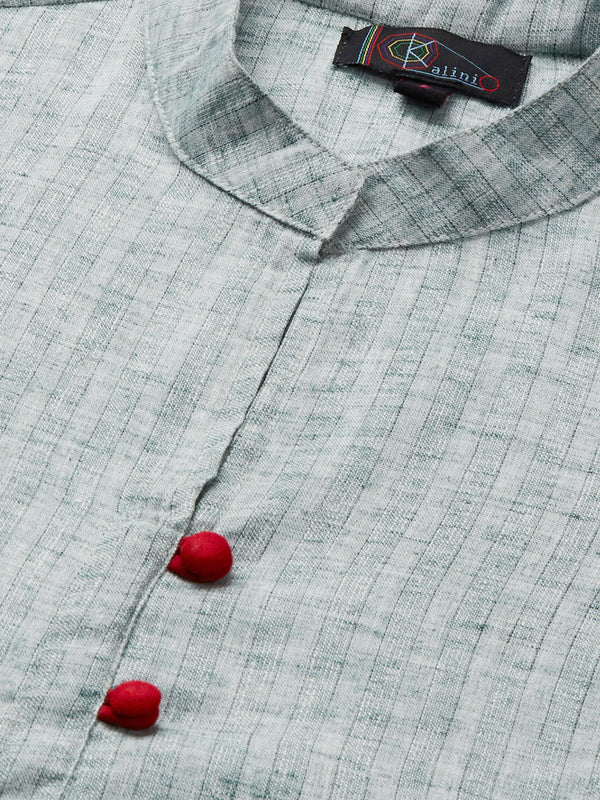 Kalini Women Blue Pure Cotton Self Striped Kurta - Distacart