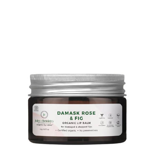 Juicy Chemistry Damask Rose & Fig Lip Balm for Dry & Flaky Lips - Distacart