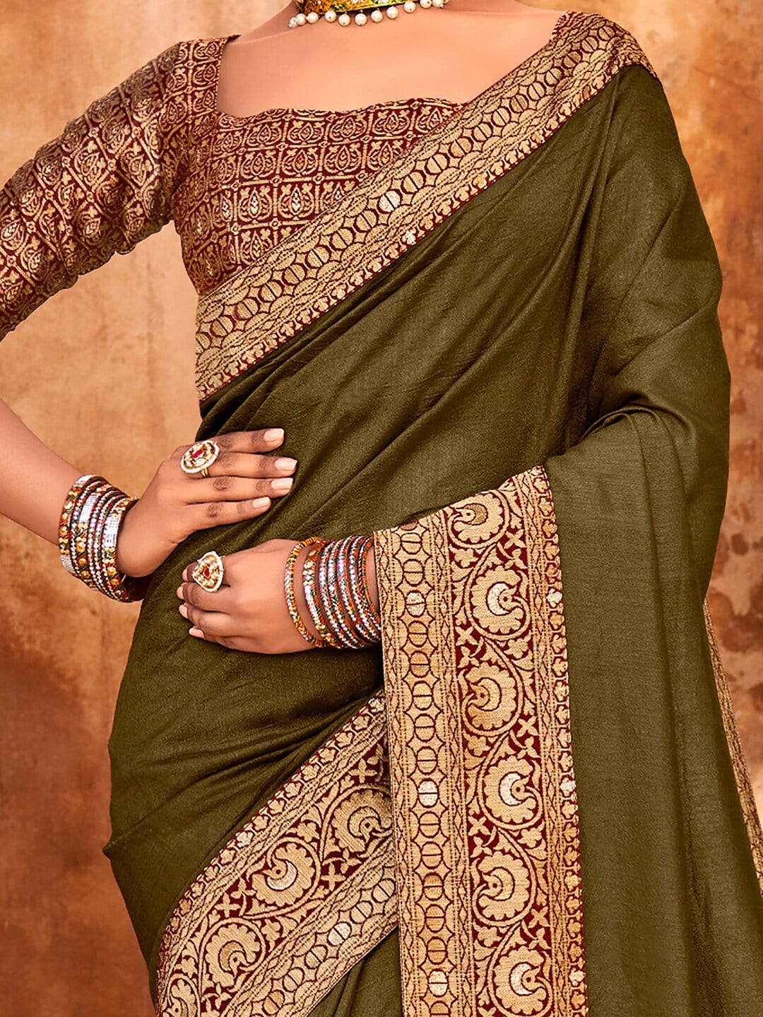 Saree Mall Woven Design Zari Silk Blend Sarees - Distacart