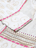 Thumbnail for Khushal K Women White Printed Empire Design Anarkali Kurta - Distacart