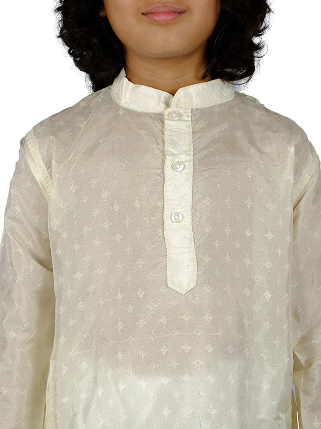 Sethukrishna Boys Cream-Coloured Angrakha Kurta with Dhoti Pants - Distacart
