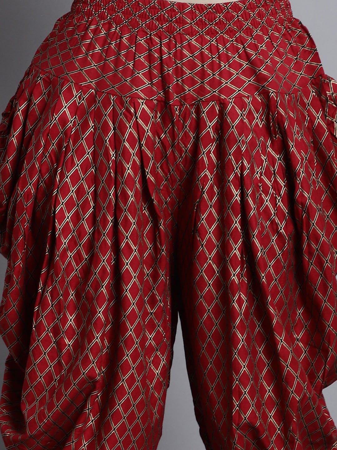 Kalini Floral Printed Thread Work A-Line Kurta With Dhoti Pants - Distacart