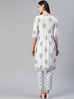 Thumbnail for Kalini Ethnic Motifs Printed Panelled Gotta Patti Kurta with Trousers - Distacart
