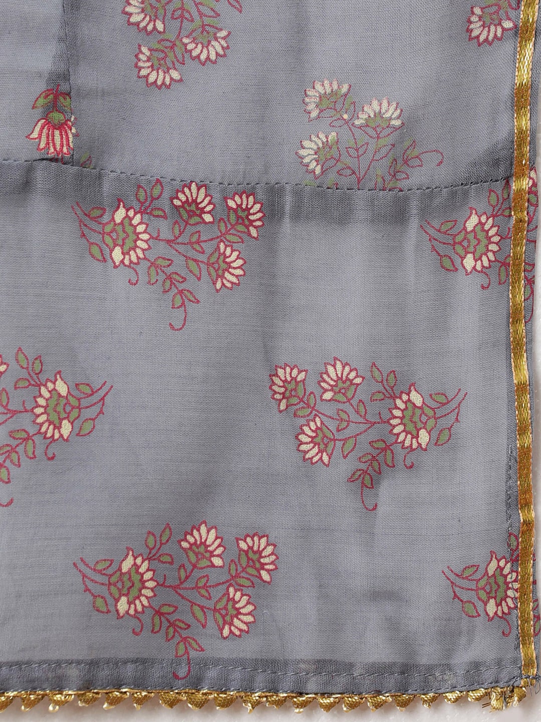 HERE&NOW Women Mustard Yellow Ethnic Motifs Printed Kurta with Trousers & With Dupatta - Distacart