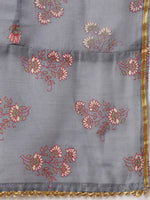 Thumbnail for HERE&NOW Women Mustard Yellow Ethnic Motifs Printed Kurta with Trousers & With Dupatta - Distacart