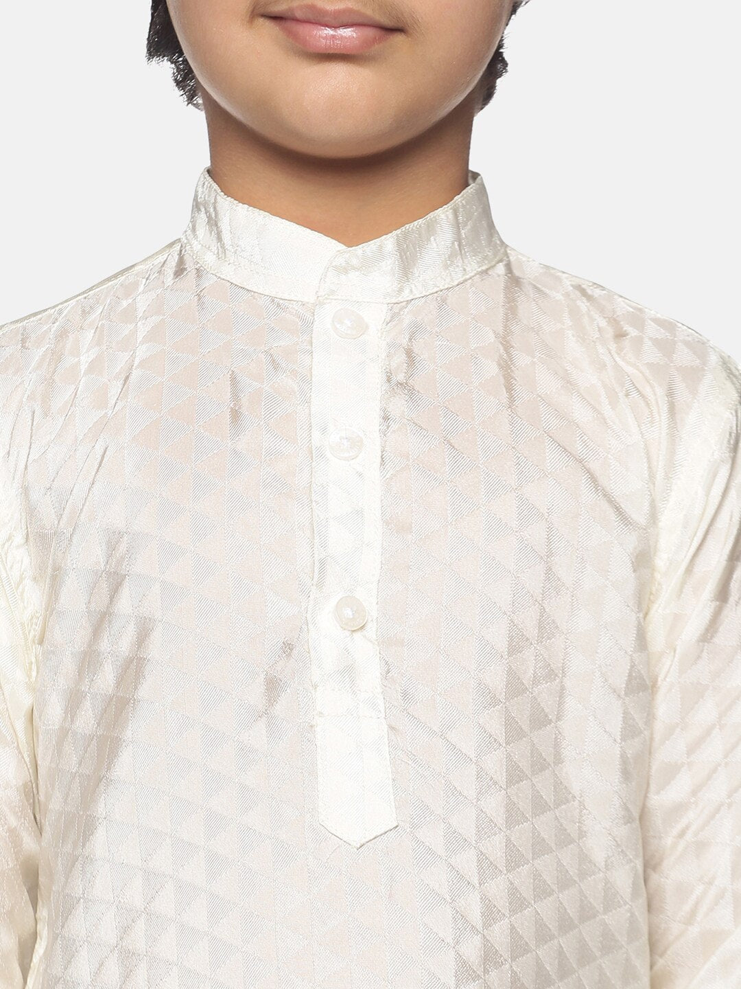Sethukrishna Boys Cream-Coloured Kurta with Pyjamas - Distacart