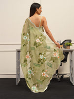 Thumbnail for Tikhi Imli Floral Printed Organza Saree - Distacart