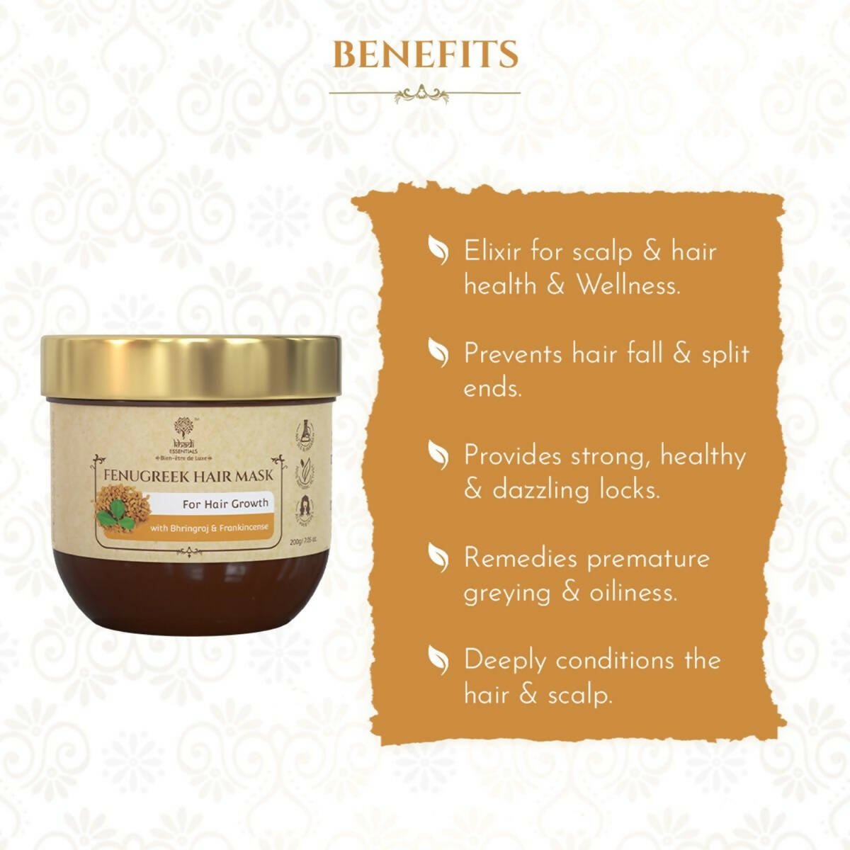 Khadi Essentials Fenugreek Hair Mask - Distacart