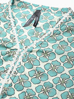 Thumbnail for HERE&NOW Women Off White Ethnic Motifs Printed Pure Cotton Kurta with Palazzos & With Dupatta - Distacart