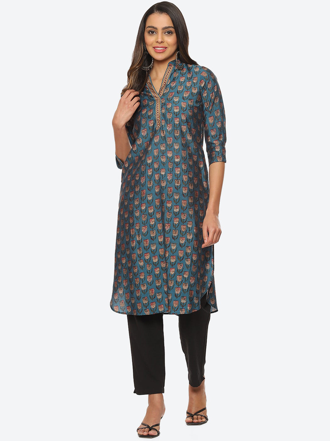 Biba Women Ethnic Motifs Printed Kurta - Distacart