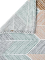 Thumbnail for Stylespace by Isha Grey & Blue Geometric Velvet 330 TC King Bedsheet with 2 Pillow Covers - Distacart