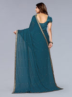 Thumbnail for Kalini TBeads & Stones Embellished Saree - Distacart