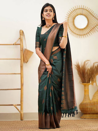 Kalini Woven Design Ethnic Motifs Zari Banarasi Saree - Distacart