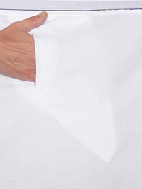 Thumbnail for Sethukrishna Mens White Solid Readymade Cotton Dhoti - Distacart