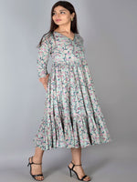 Thumbnail for Kalini Women Multicoloured Floral Printed Anarkali Kurta - Distacart