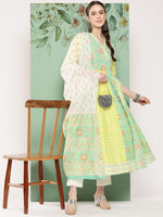 Thumbnail for Kalini Floral Printed Floral Kurta with Dupatta - Distacart