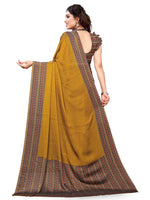Thumbnail for Kalini Mustard & Brown Printed Saree - Distacart