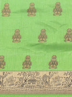 Thumbnail for Saree Mall Green & Beige Printed Saree - Distacart