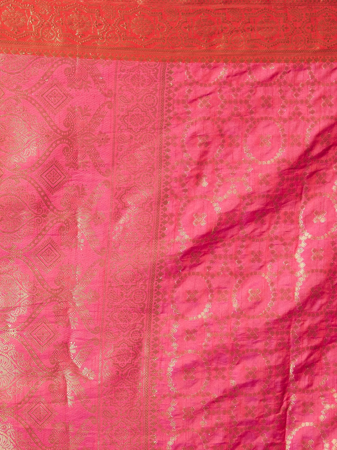 Mitera Pink Woven Design Banarasi Saree - Distacart