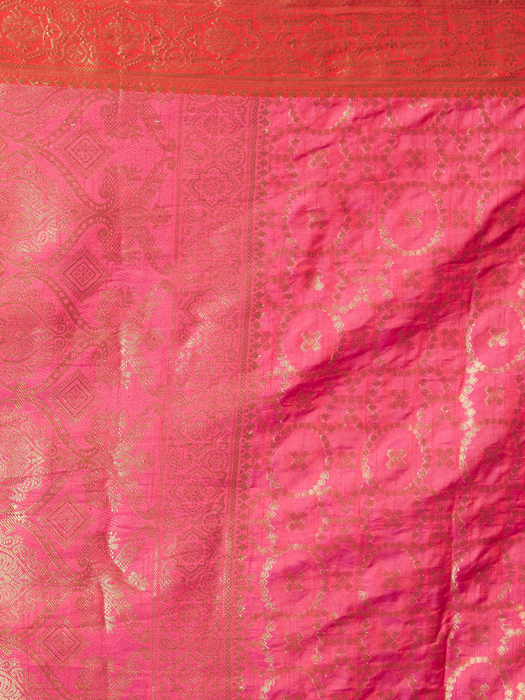 Mitera Pink Woven Design Banarasi Saree - Distacart