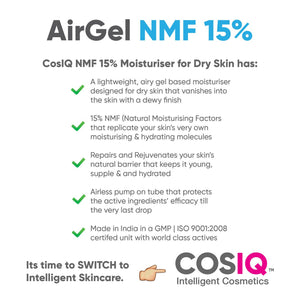 Cos-IQ AirGel NMF 15% for Dry to Normal Skin Moisturizer - Distacart