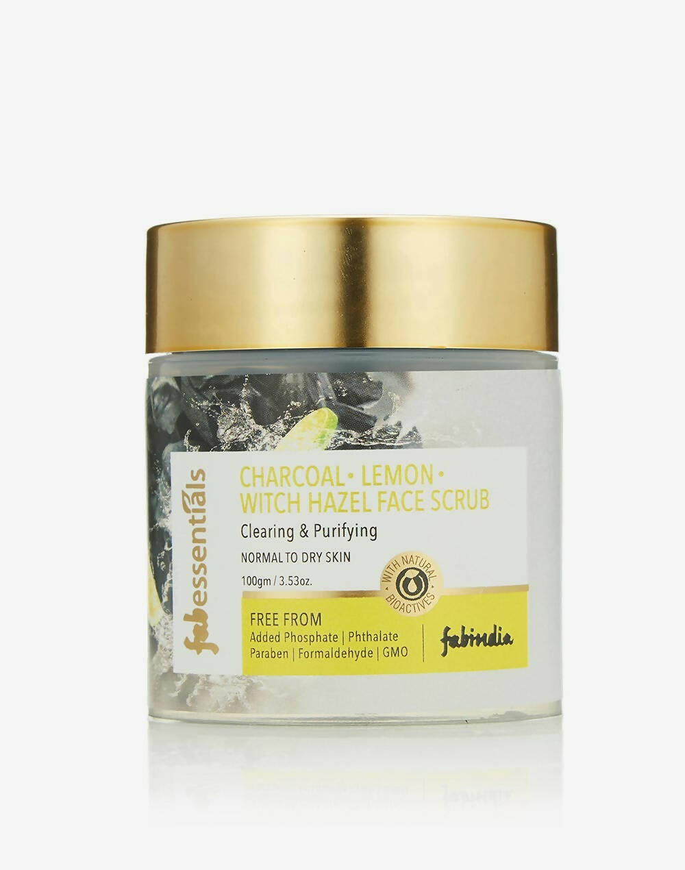 Fabessentials Charcoal Lemon Witch Hazel Face Scrub - Distacart