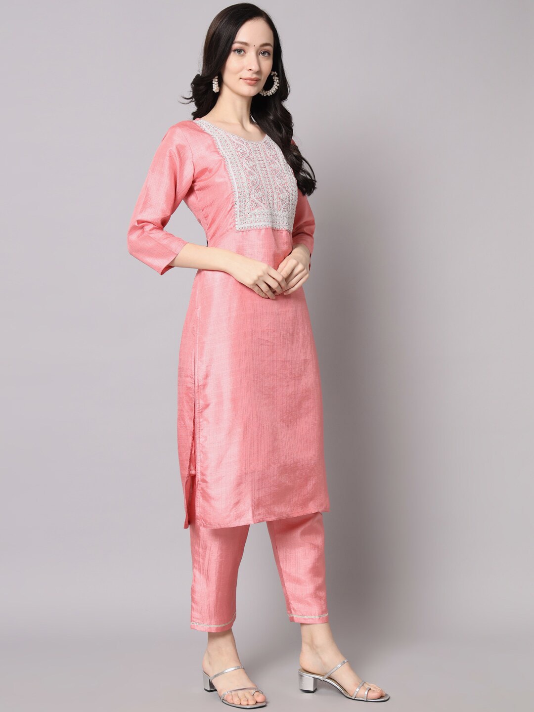 Kalini Ethnic Motifs Embroidered Sequined Kurta with Trousers & Dupatta - Distacart