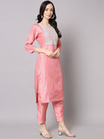 Thumbnail for Kalini Ethnic Motifs Embroidered Sequined Kurta with Trousers & Dupatta - Distacart