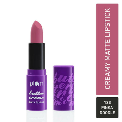 Plum Butter Crème Matte Lipstick Pinkadoodle - 123 (Brownish Pink) - Distacart