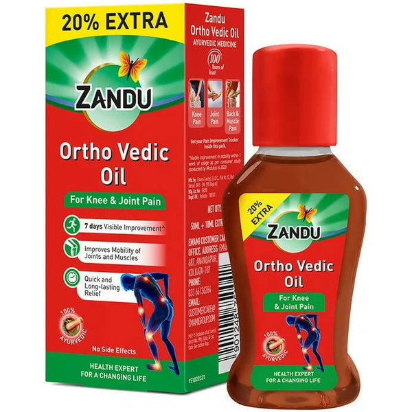 Zandu Ortho Vedic Knee & Joint Pain Oil - Distacart