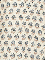 Thumbnail for HERE&NOW Cream-Color & Teal Ethnic Motifs Printed Sequined Cotton Kurta - Distacart