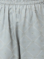 Thumbnail for Khushal K Floral Yoke Design Sequined Kurta with Palazzos & Dupatta - Distacart