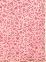 Thumbnail for Sangria Women Pink & Peach-Coloured Floral Printed Floral Anarkali Kurta - Distacart