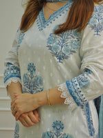 Thumbnail for Kalini Floral Printed Pure Cotton Straight Kurta with Patiala & With Dupatta - Distacart