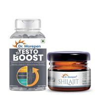 Thumbnail for Dr. Morepen Natural & Pure SJ Resin and Testo Boost Tablets Combo - Distacart