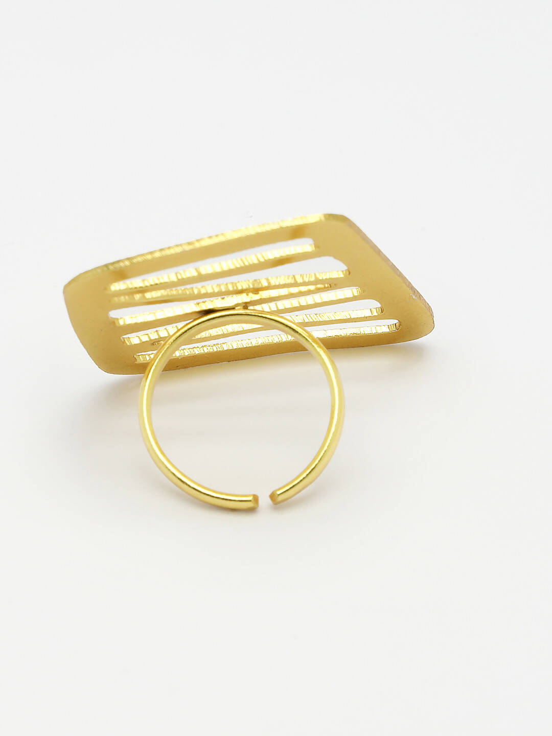 NVR Women Gold-Plated Solid Adjustable Finger Ring - Distacart