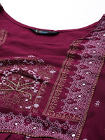 Thumbnail for Kalini Ethnic Motifs Printed High Slit Mirror Work Kurta - Distacart