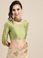 Thumbnail for Saree Mall Ethnic Motifs Silk Blend Saree with Woven Design border - Distacart