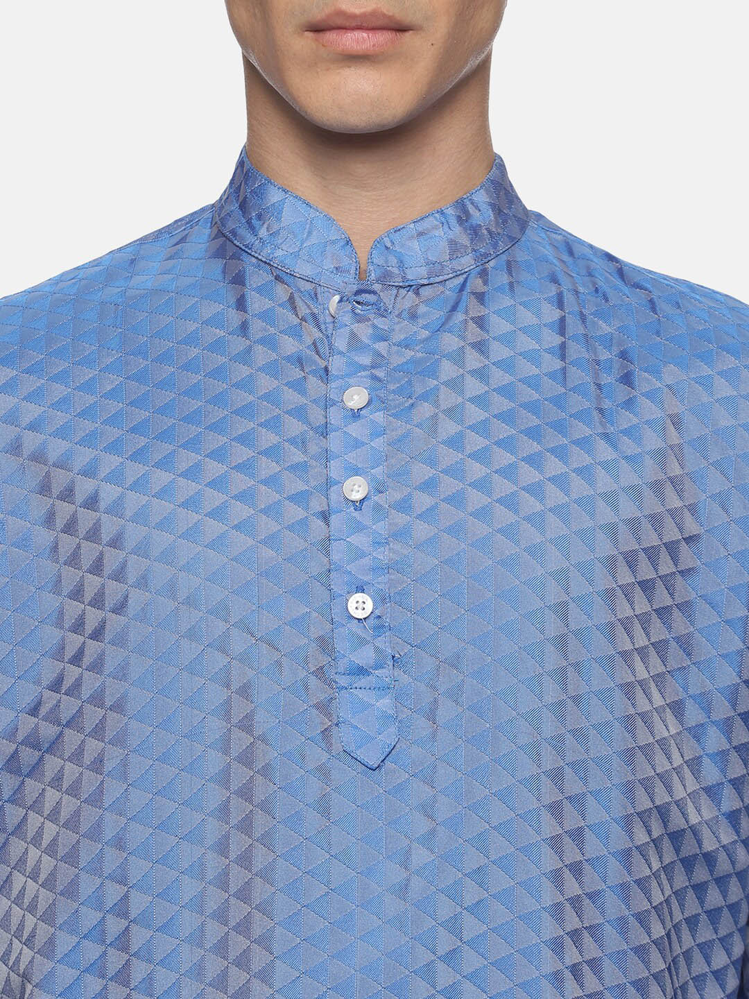 Sethukrishna Men Blue Striped Angrakha Kurti with Dhoti Pants - Distacart