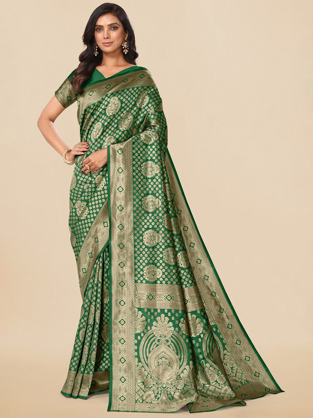 Kalini Woven Design Zari Banarasi Silk Saree - Distacart