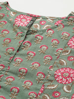 Thumbnail for HERE&NOW Pure Cotton Ethnic Motifs Printed Kurta - Distacart
