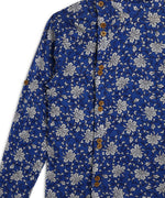 Thumbnail for Manet Boys Full Sleeves Flower Printed Ethnic Shirt - Blue - Distacart