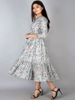 Thumbnail for Kalini Women Multicoloured Floral Printed Anarkali Kurta - Distacart